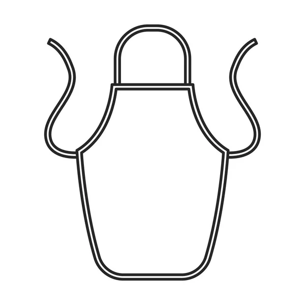 Apron vector icon.Line vector pictogram geïsoleerd op witte achtergrond schort. — Stockvector