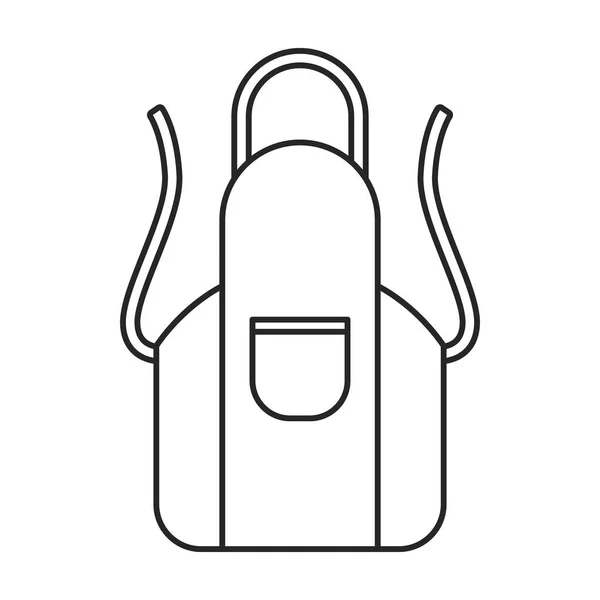 Keukenschort vector icon.Line vector pictogram geïsoleerd op witte achtergrond keukenschort . — Stockvector