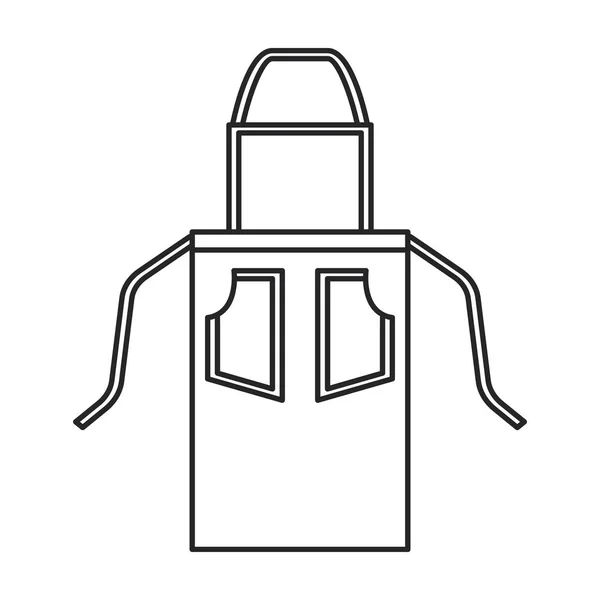 Mutfak önlüğü vektör simgesi. Çizgi vektör simgesi beyaz arka plan mutfak önlüğü üzerinde izole edildi . — Stok Vektör