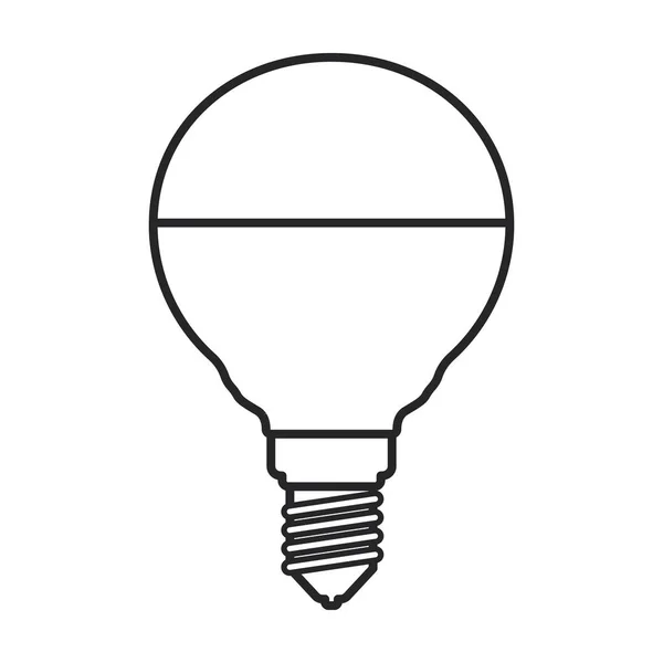 Halogen bulb vector icon. Line vector icon isolated on white background halogen bulb. — Stock Vector