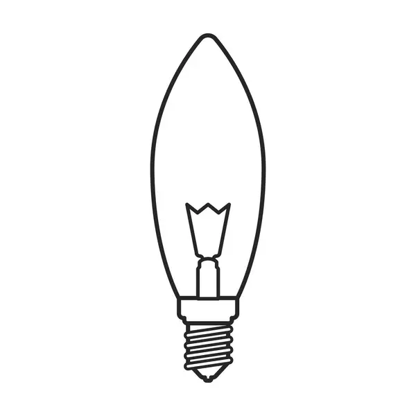 Glühbirnen-Vektorsymbol. Linienvektorsymbol isoliert auf weißem Hintergrund Glühbirne. — Stockvektor
