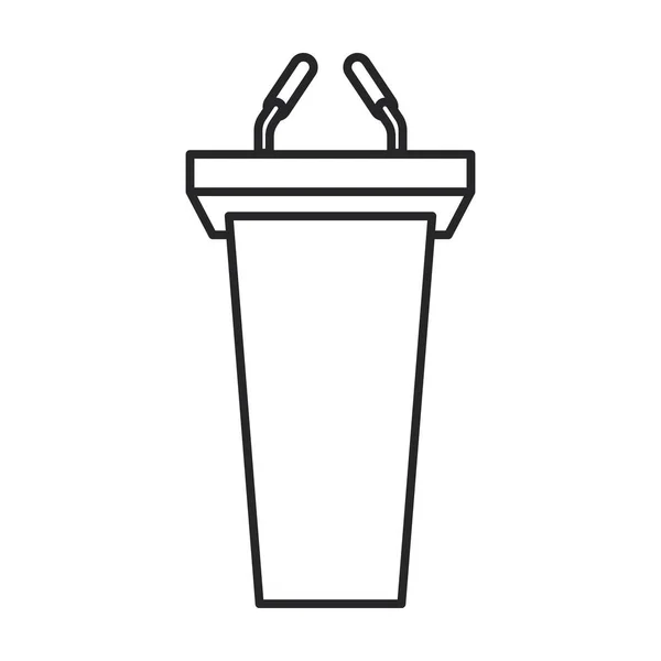 Tribünen-Vektor-Symbol icon.line Vektor-Symbol isoliert auf weißem Hintergrund Tribüne . — Stockvektor