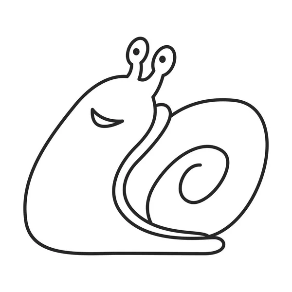 Animal caracol vetor ícone icon.Line vetor isolado no fundo branco animal caracol . — Vetor de Stock