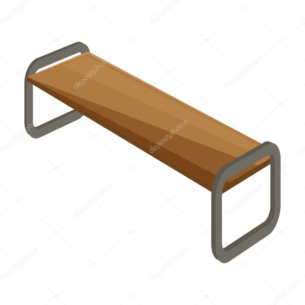 Park bench vector icon.Cartoon vector logo isolated on white background park bench.