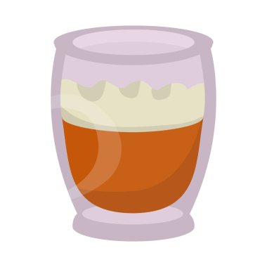 Kahve ve cam logonun vektör çizimi. Web için kahve ve içecek stoku sembolü grafiği.