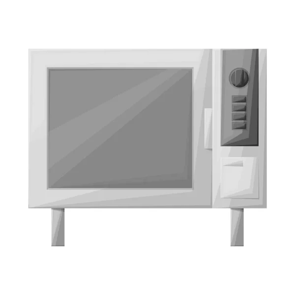 Vector design of oven and convection sign. Web element of oven and microwave stock vector illustration. — 스톡 벡터