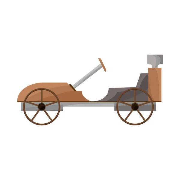 Objeto aislado de coche y viejo símbolo. Gráfico de coche e ilustración vectorial de stock exclusivo . — Vector de stock