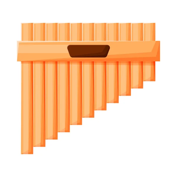 Vector illustration of flute and pan logo. Web element of flute and panpipe stock vector illustration. — 스톡 벡터