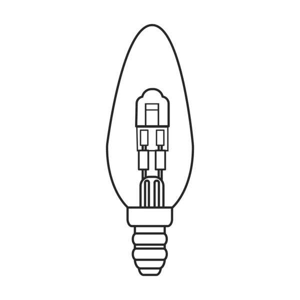 Ight Glühbirne Vektor icon.line Vektor-Symbol isoliert auf weißem Hintergrund Glühbirne. — Stockvektor