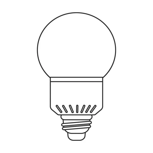 Electric lamp vector icon.Line vector icon isolated on white background electric lamp. — Stock Vector