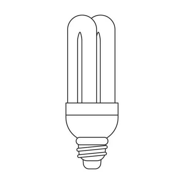 Iight bulb vector icon.Line vector icon isolated on white background light bulb. — Stock Vector