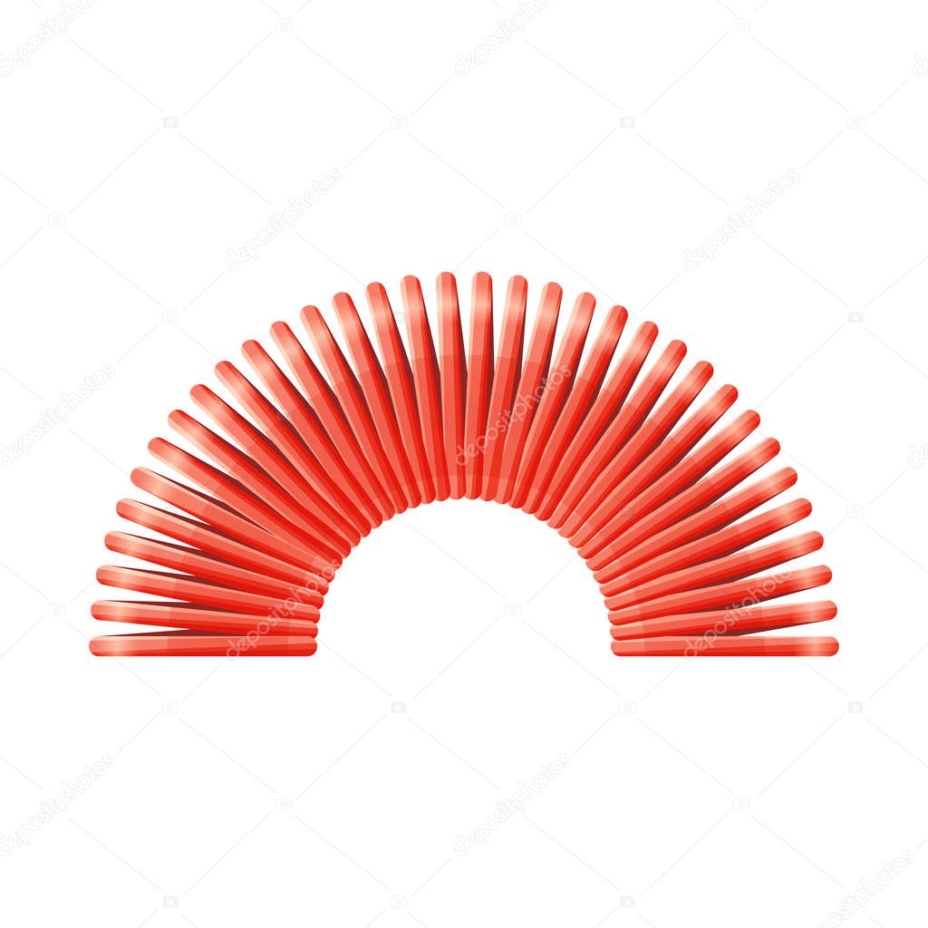 Vector illustration of coil and plastic icon. Graphic of coil and spiral stock vector illustration.