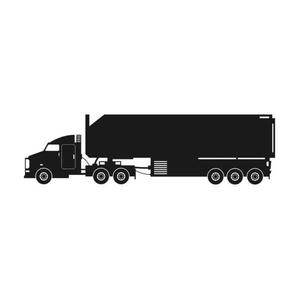 Truck vector icon.Black vector icon isolated on white background truck . — 스톡 벡터