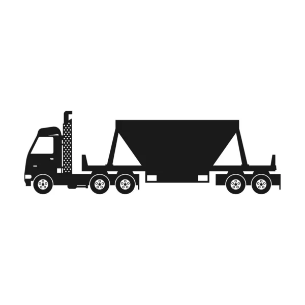 Truck vector icon.Black vector icon isolated on white background truck . — 스톡 벡터