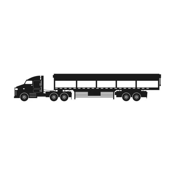 Truck vector icon.Black vector icon isolated on white background truck . — Stock Vector
