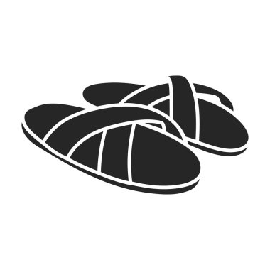 Sandal vektör simgesi. Siyah vektör simgesi beyaz arka plan sandaletinde izole edildi .