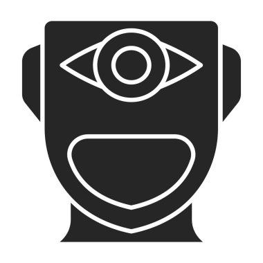 Totem vektör simgesi. Siyah vektör simgesi beyaz arkaplan toteminde izole edildi.