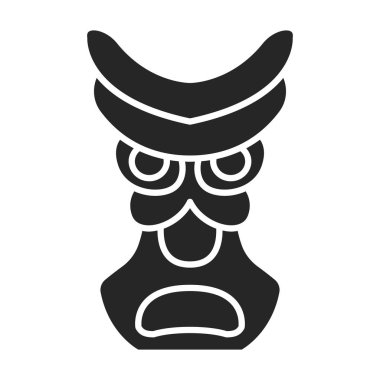 Totem vektör simgesi. Siyah vektör simgesi beyaz arkaplan toteminde izole edildi.