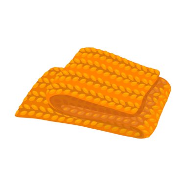 Atkı vektör simgesi. Beyaz arkaplan eşarbında karikatür vektör simgesi izole edildi .