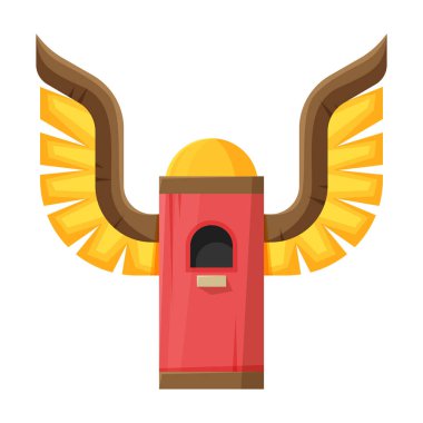 Kuş evi vektör simgesi. Çizgi film vektör simgesi beyaz arka plan kuş evinde izole edildi.