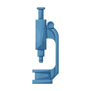 Mikroskop vektör simgesi. Çizgi film vektör simgesi beyaz arkaplan mikroskobunda izole edildi.