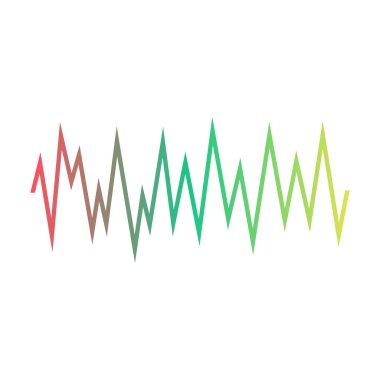 Dalga vektör simgesinin sesi. Karikatür vektör simgesi beyaz arkaplan sesinde izole edildi .