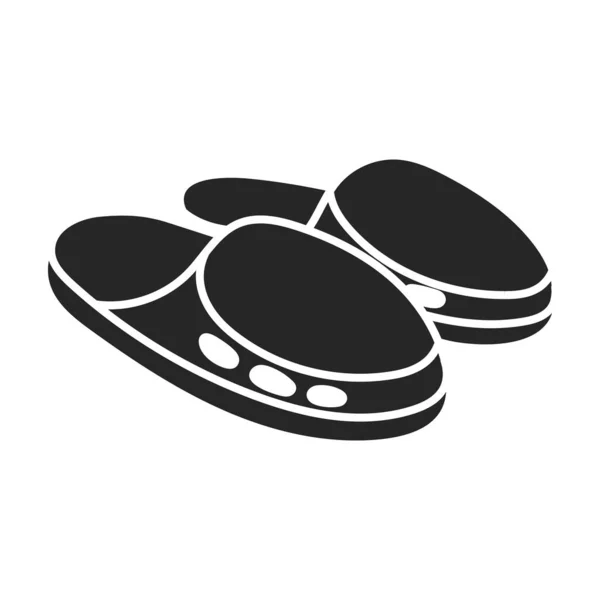 Sandalia icono vector icon.Black aislado en sandalia de fondo blanco  . — Vector de stock