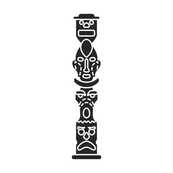 Ícone vetorial totem icon.Black vetor isolado no totem fundo branco . — Vetor de Stock