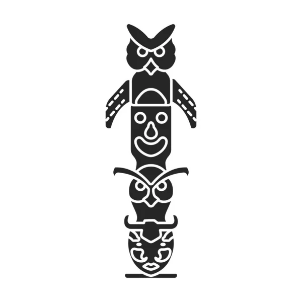 Máscara tribal vetor ícone icon.Black vetor isolado no fundo branco máscara tribal  . —  Vetores de Stock