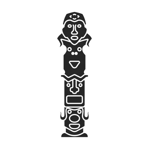 Máscara tribal vetor ícone icon.Black vetor isolado no fundo branco máscara tribal  . —  Vetores de Stock