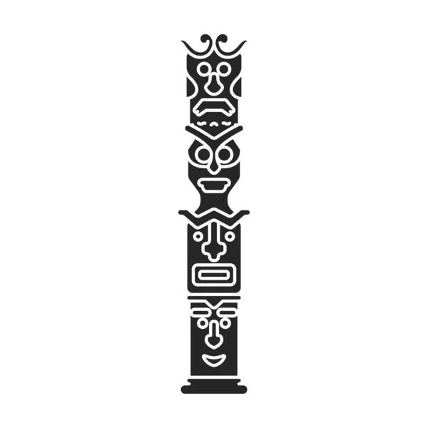Icône vectorielle masque tribal.Icône vectorielle noire isolée sur fond blanc masque tribal  . — Image vectorielle