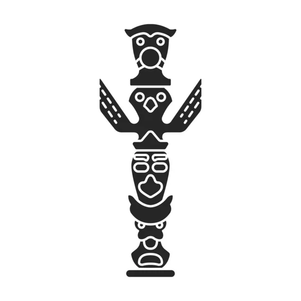 Totem vector icon.Black vector icon isolated on white background totem. — Stock Vector