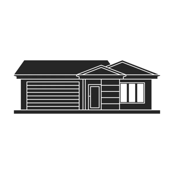 Gebouw van appartement vector icon.Black, eenvoudige vector pictogram geïsoleerd op witte achtergrond gebouw van appartement. — Stockvector