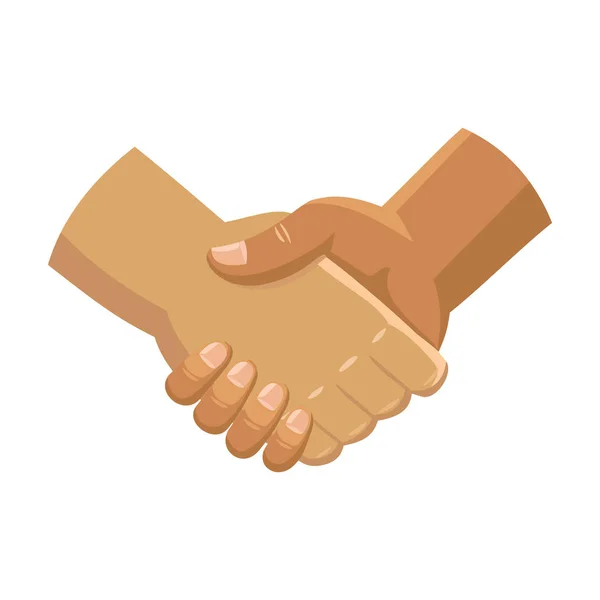 Handshake vector icon.Cartoon vector icon isolated on white background handshake. — Stock Vector