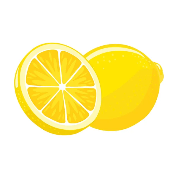 Lemon Vektor icon.Cartoon Vektor Symbol isoliert auf weißem Hintergrund Zitrone . — Stockvektor