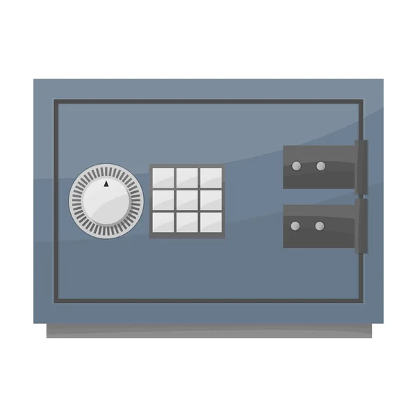 Banco icono de vector seguro. Icono de vector de dibujos animados aislado en el banco de fondo blanco seguro . — Vector de stock