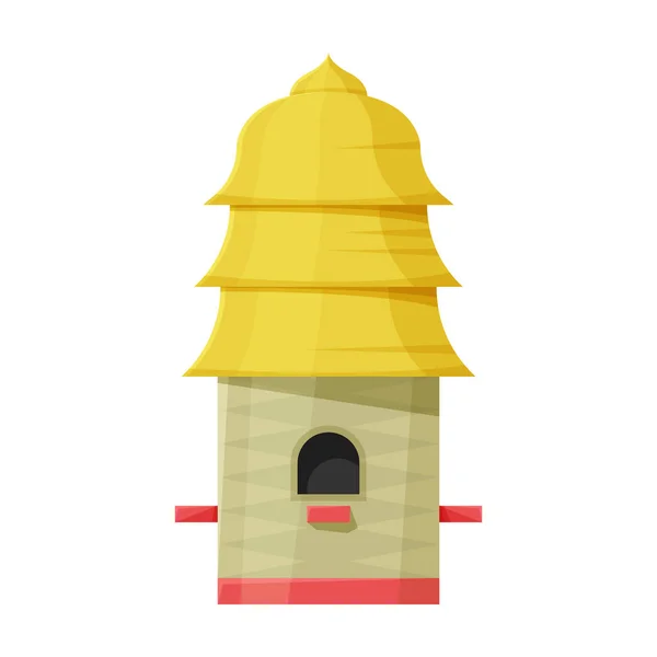 Иконка вектора Birdhouse. Иконка вектора мультфильма изолирована на белом фоне скворечника . — стоковый вектор