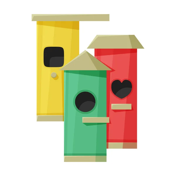 Иконка вектора Birdhouse. Иконка вектора мультфильма изолирована на белом фоне скворечника . — стоковый вектор