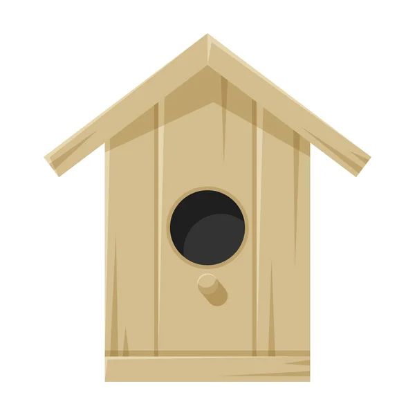 鳥の家のベクトルのアイコン白い背景に隔離された漫画のベクトルのアイコン鳥の家. — ストックベクタ