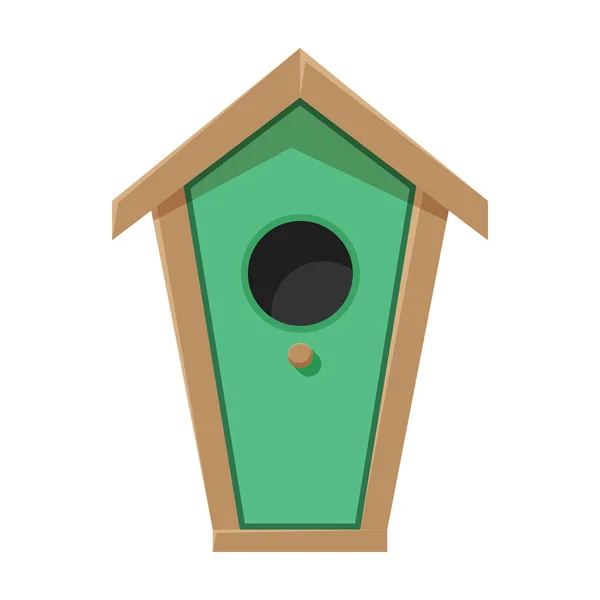 Icona vettoriale Birdhouse. Icona vettoriale del fumetto isolata su sfondo bianco birdhouse . — Vettoriale Stock