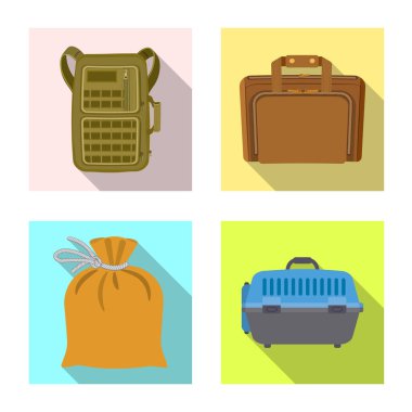 Bavul ve Bagaj logo vektör Illustration. Bavul ve yolculuk hisse senedi simgesi için web topluluğu.