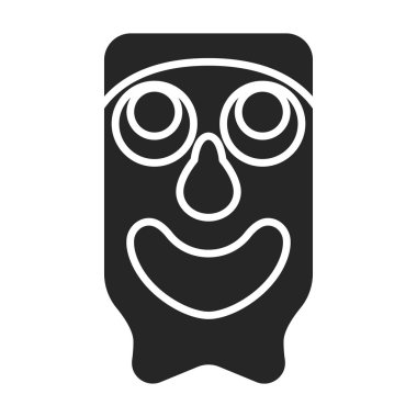 Totem vektör simgesi. Siyah vektör simgesi beyaz arkaplan toteminde izole edildi.