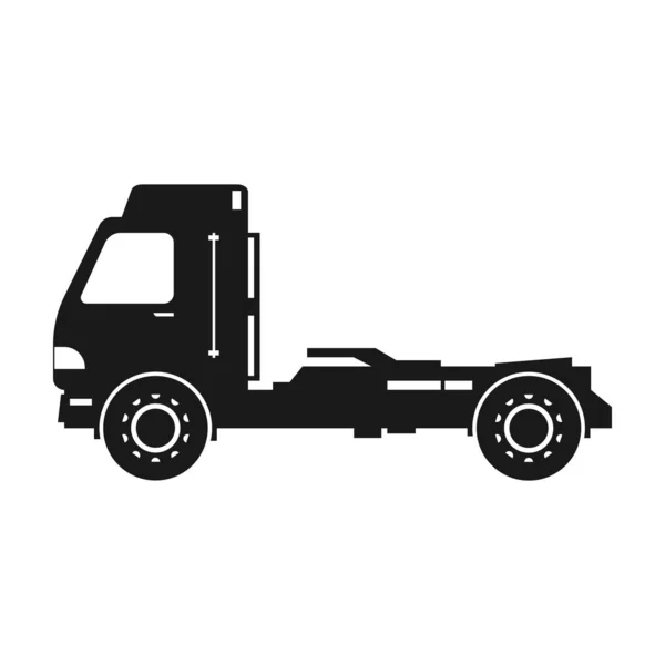 Векторный значок грузовика. Черный вектор на белом фоне грузовика  . — стоковый вектор