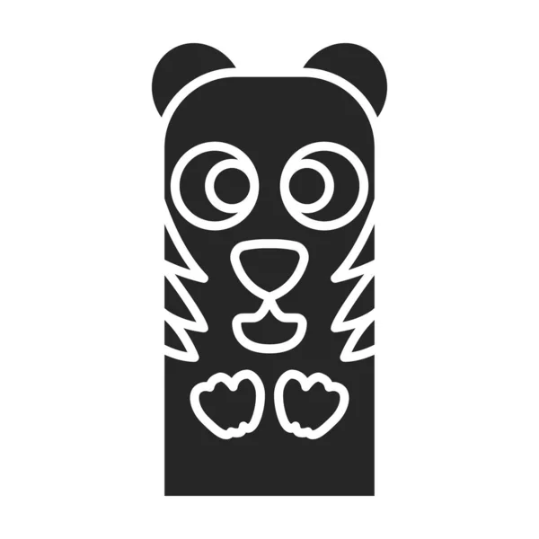 Totem vector icon.Black vector icon isolated on white background totem. — 스톡 벡터