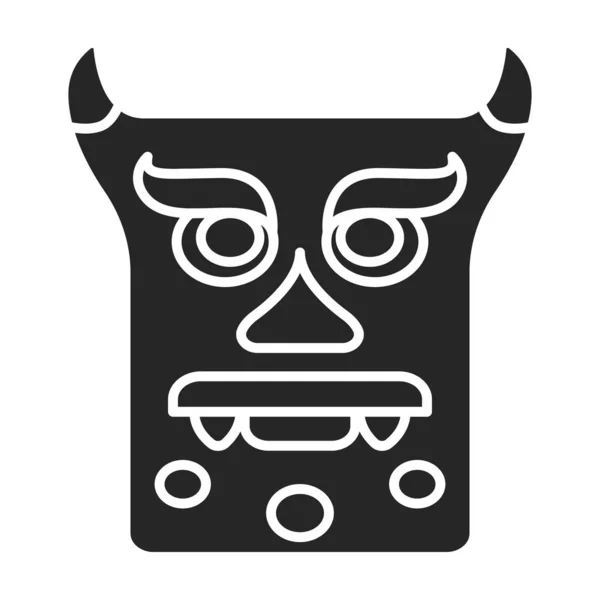 Masque d'icône vectorielle totem Icône vectorielle noire isolée sur fond blanc masque de totem  . — Image vectorielle
