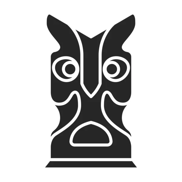 Maske des Totemvektors icon.black Vektor-Symbol isoliert auf weißem Hintergrund Maske des Totems . — Stockvektor