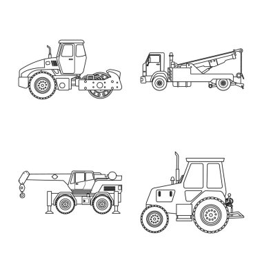 Yapı ve inşaat logo vektör tasarımı. Yapı ve makine hisse senedi simgesi için web topluluğu.