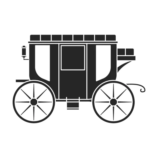 Vintage carriage vector icon.Black,simple vector icon vintage carriage isolated on white background . — Stock Vector