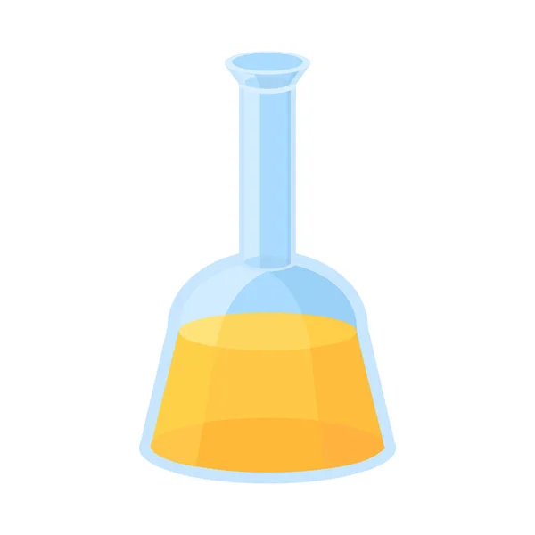 瓶子和实验室标志的矢量图解。 烧瓶图形和库存测试向量图标. — 图库矢量图片