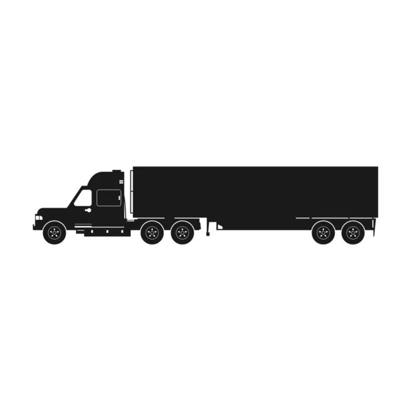 Truck vector icon.Black vector icon isolated on white background truck . — 스톡 벡터